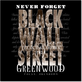 Black Wall Street Tonal Vintage Tulsa Oklahoma Black History Posters and Art
